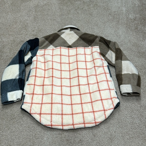 Brixton women Durham Mixed Check Polar Fleece Shirt Jacket. XS. NWOT! - Picture 7 of 8
